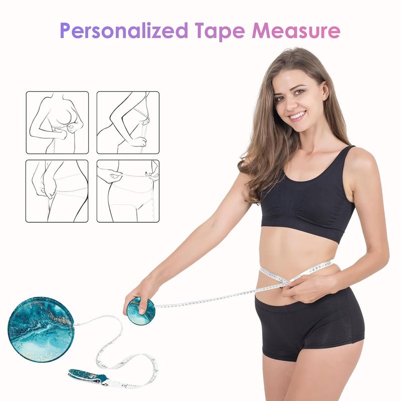 Gerkia Two-Piece Sewing Tape Measure，Colour Printed Small Retractable Soft Measuring Tape for Tailor Cloth Fabric Body Measurements. - Image 4